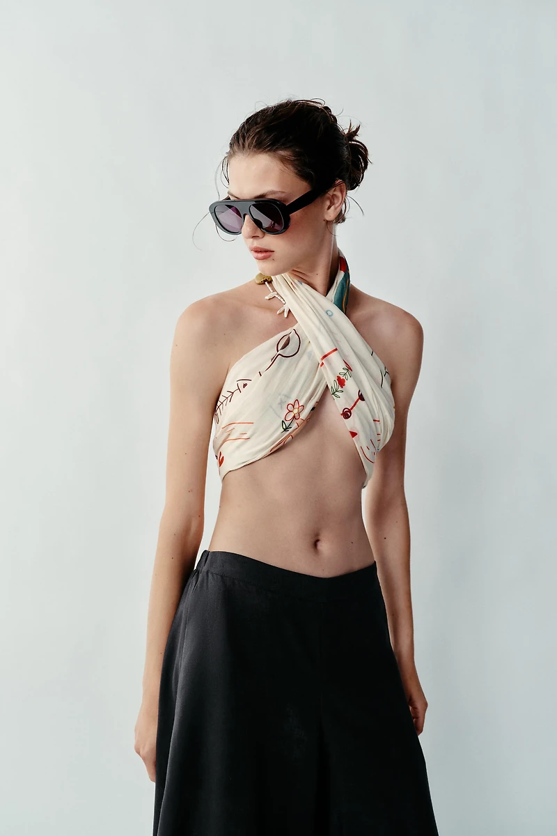 PATTERNED PRINT SCARF