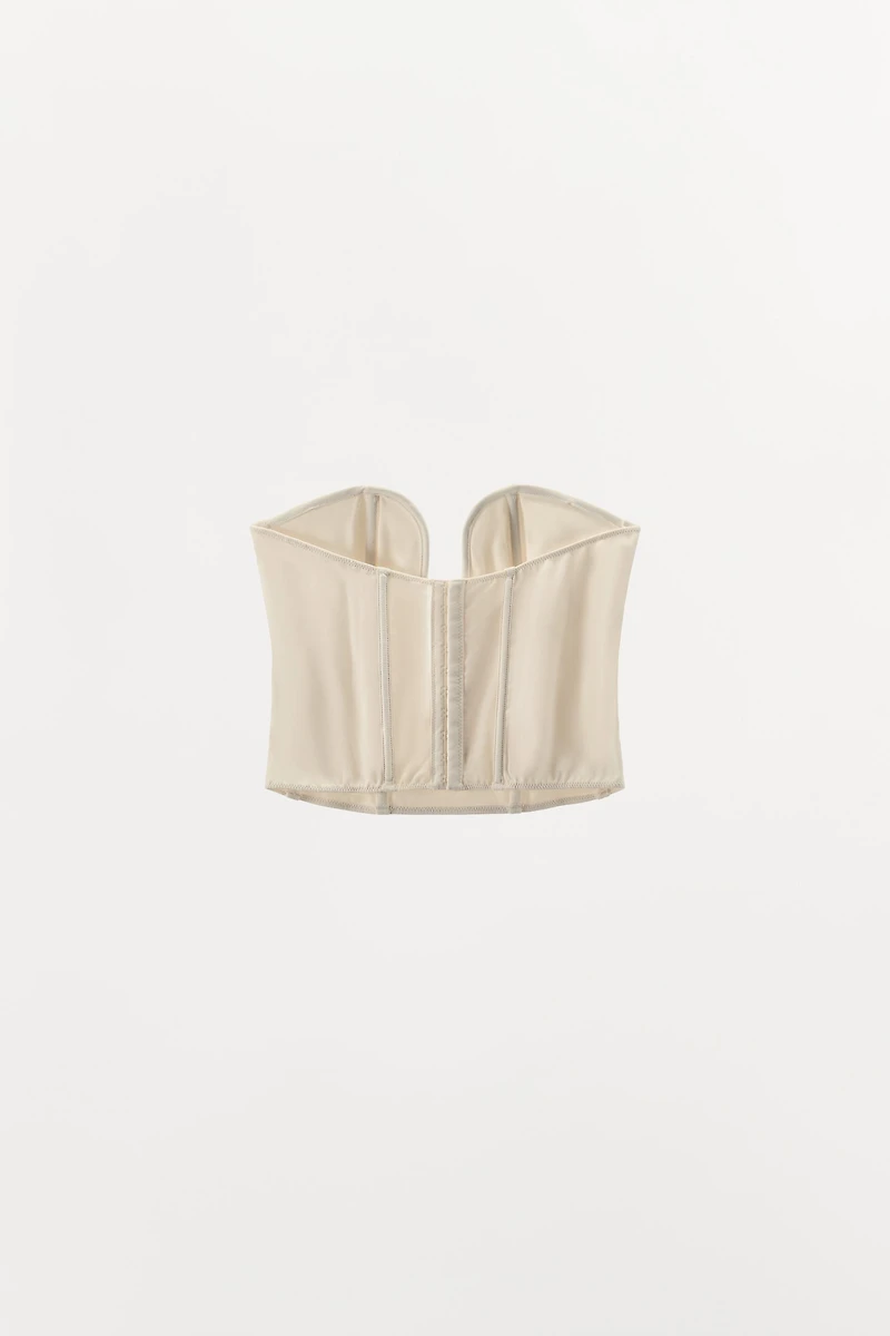 VISCOSE CORSET WITH METAL PIECE