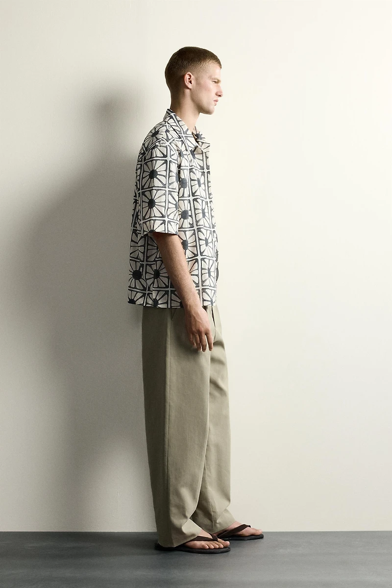 MOSAIC PRINT RELAXED FIT SHIRT