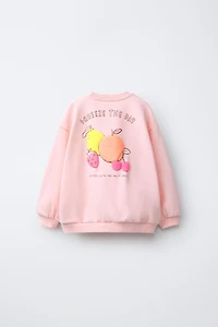 SWEATSHIRT WITH RAISED PRINT