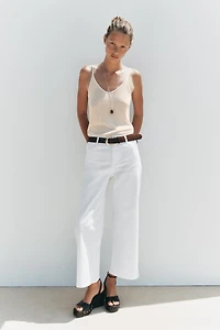 Z.10 HIGH-WAISTED BELTED CULOTTE JEANS