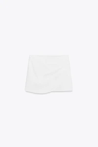 PLEATED WRAP SKORT