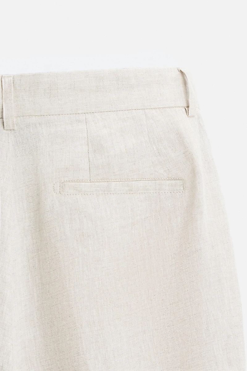 100% LINEN SHORTS
