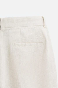100% LINEN SHORTS