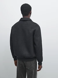 Wool blend jacket with pockets