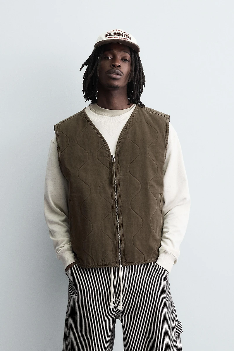 STITCHED PUFFER VEST
