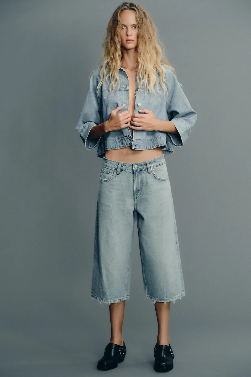 TRF DENIM CAPE JACKET
