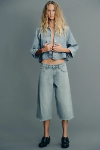 TRF DENIM CAPE JACKET