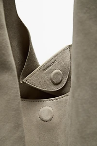 Maxi sac à bandoulière croûte de cuir