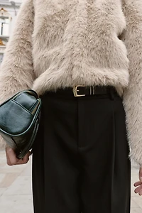 HOUNDSTOOTH BELTED PANTS