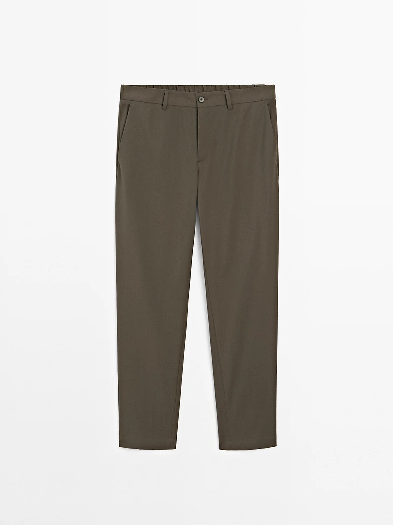 Total look wool blend trousers