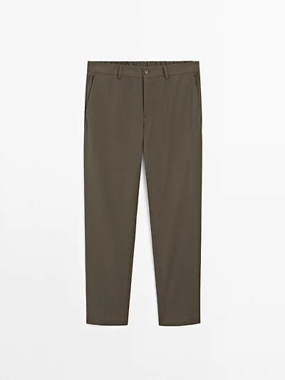 Total look wool blend trousers