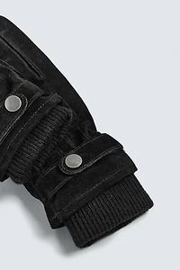 COMBINATION SUEDE LEATHER GLOVES