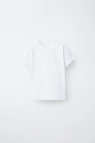 T-SHIRT CÔTELÉ À RAYURES ET LACETS