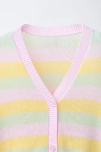 GILET EN MAILLE RAYÉ