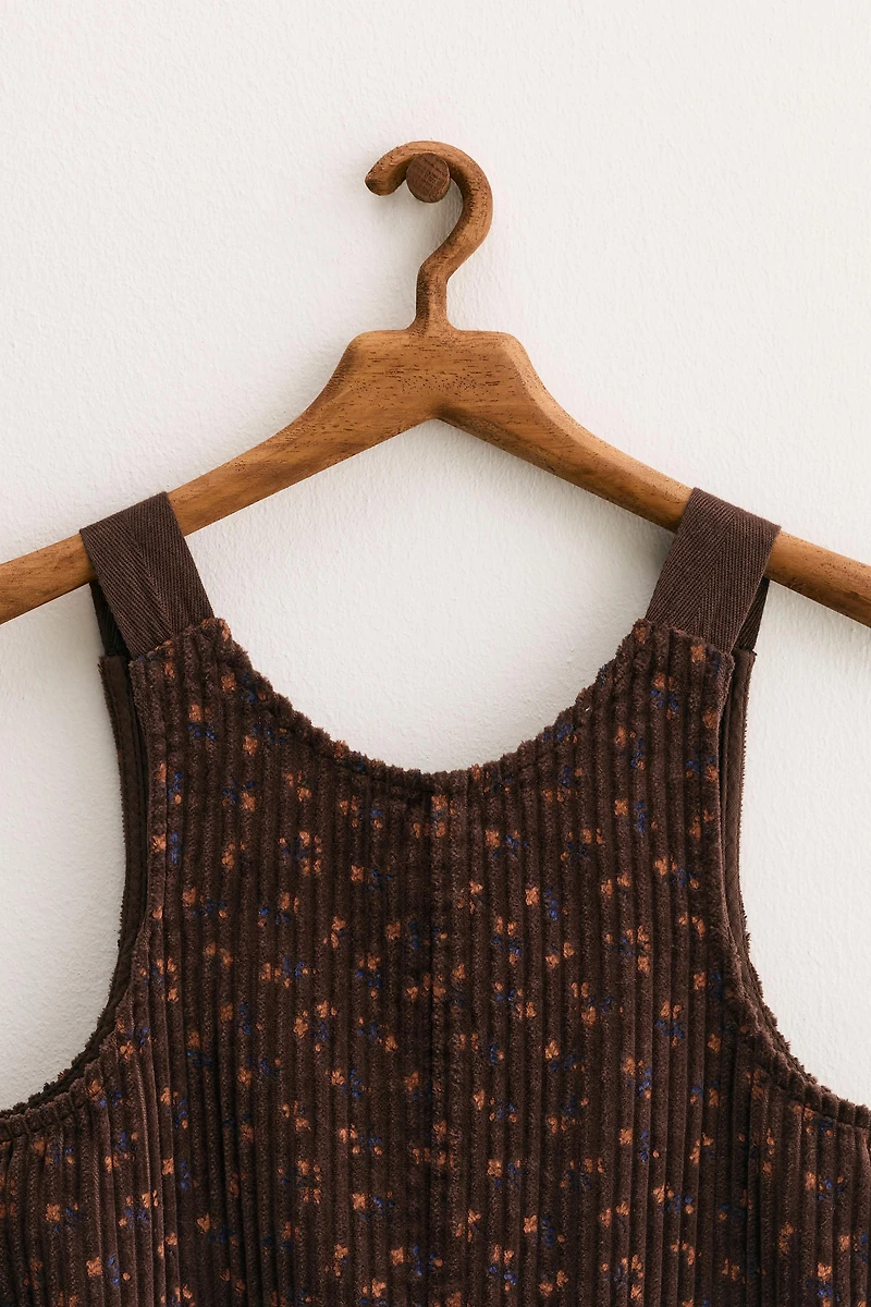 ZARA TIMELESS - SALOPETTE EN VELOURS CÔTELÉ À FLEURS