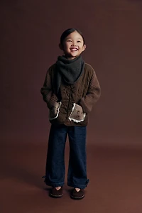 COMBINATION KNIT PADDED JACKET