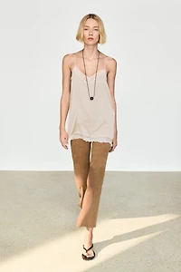 Strappy top with lace detail