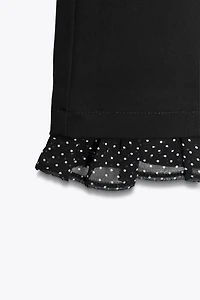 RUFFLED MINI FLARE PANTS