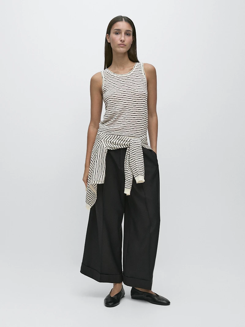 Top en maille 100 % coton