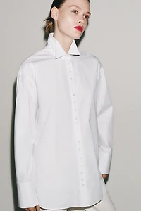 ZW COLLECTION POPLIN SHIRT WITH BUTTONS