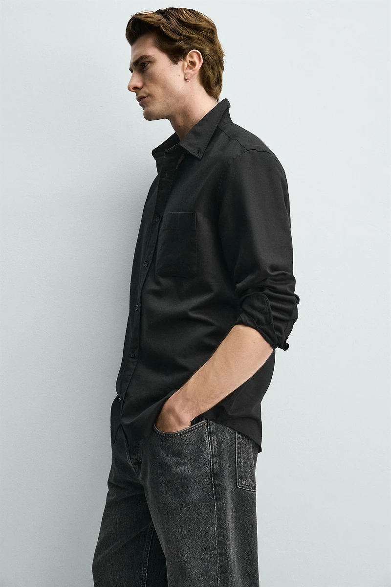 CHEMISE REGULAR FIT LIN - COTON