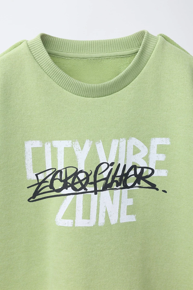GRAFFITI SHORT SLEEVE SWEATSHIRT