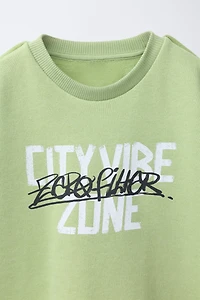 GRAFFITI SHORT SLEEVE SWEATSHIRT
