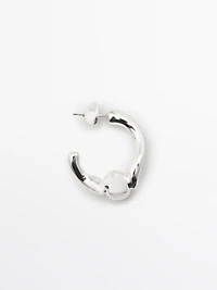 Ball hoop earrings