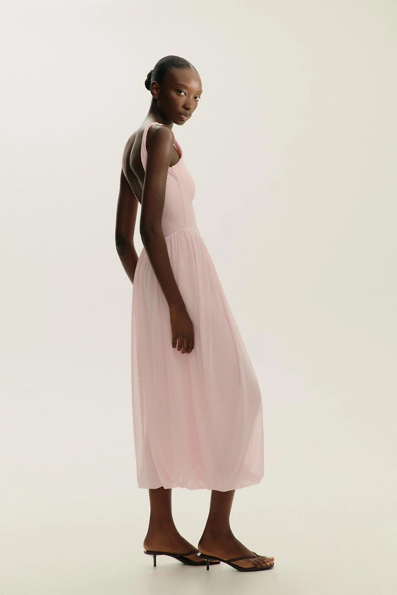 COMBINATION TULLE DRESS