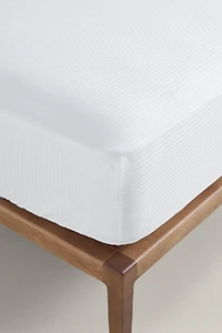 STRIPED COTTON MATTRESS PROTECTOR