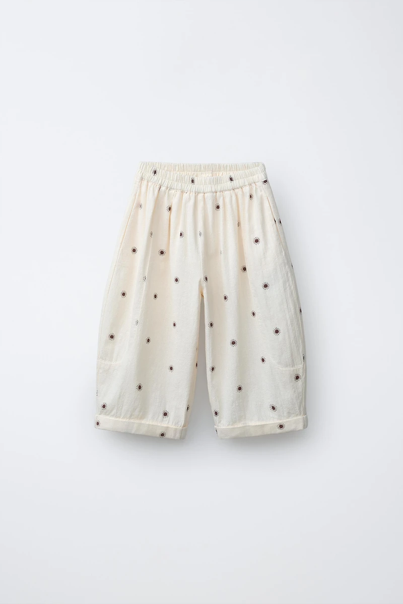 PANTALON BAGGY STRUCTURÉ SOLEIL