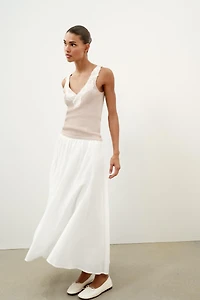 LACE RIBBED TOP
