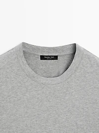 T-shirt manches courtes chiné en coton