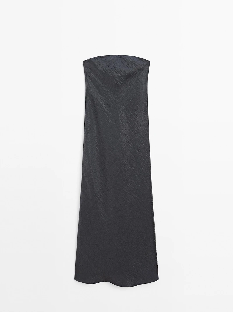 Robe midi fluide bustier