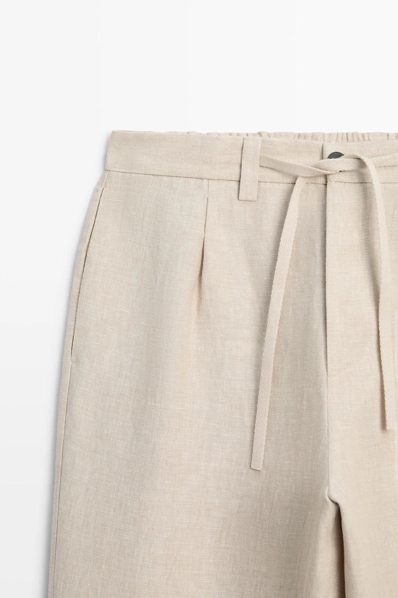 100% linen total look pants