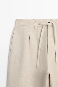 100% linen total look pants