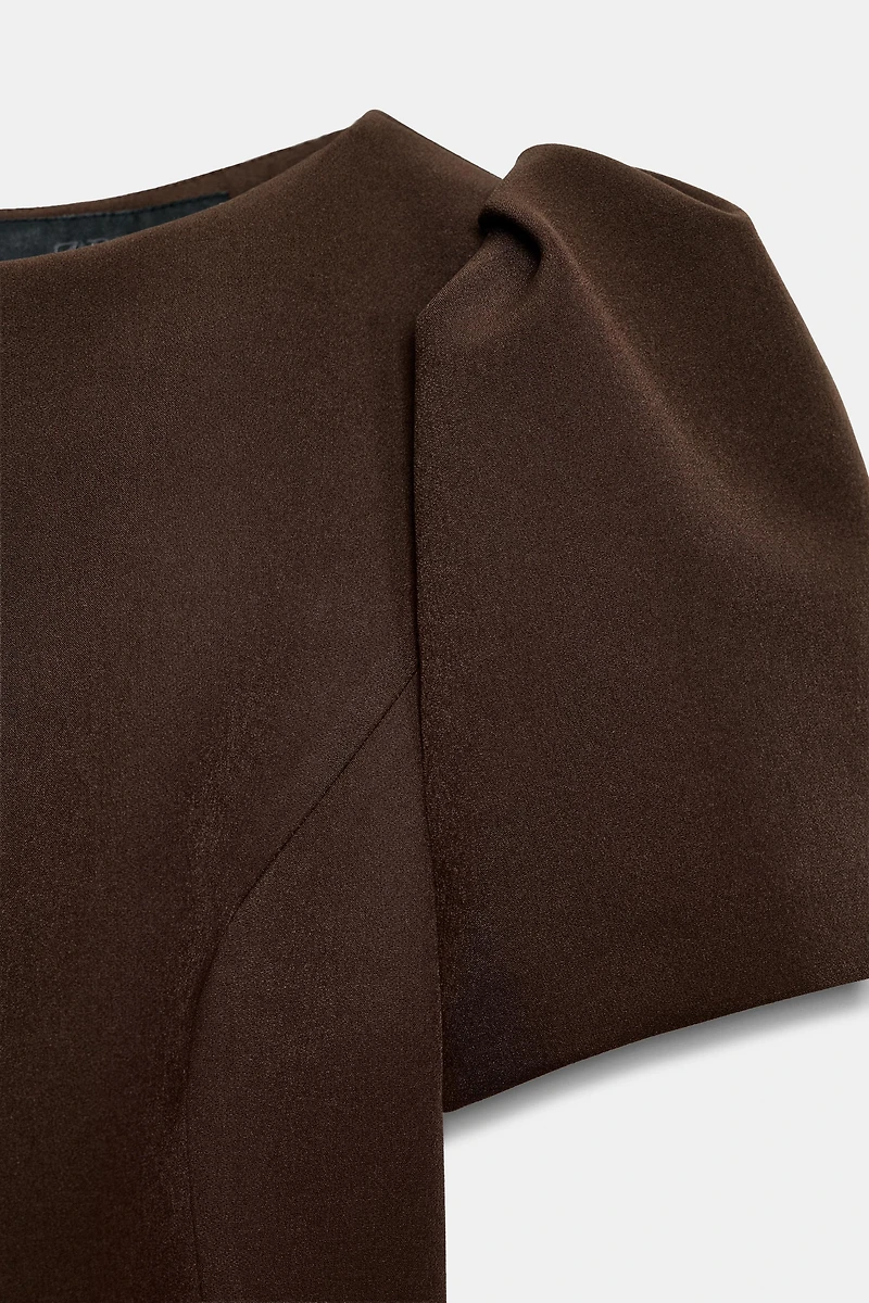 SHORT PLEATED POCKET DRESS