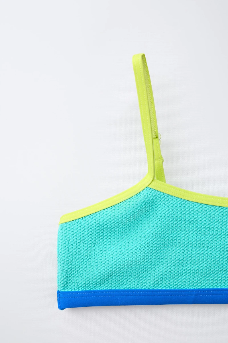 6-14 ANS / BIKINI À LISERÉS EN CONTRASTE