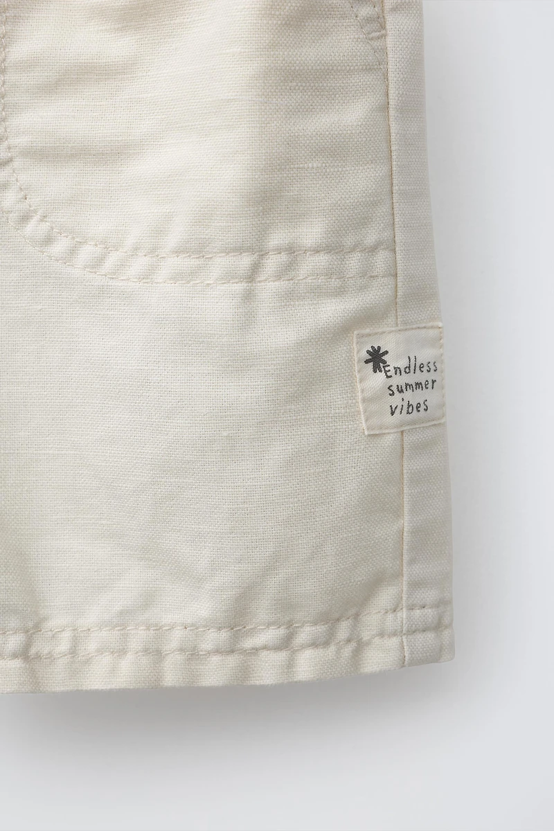 BERMUDA AVEC COTON ET LIN