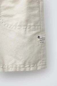 BERMUDA AVEC COTON ET LIN