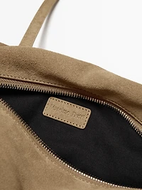 Sac satchel en croûte de cuir