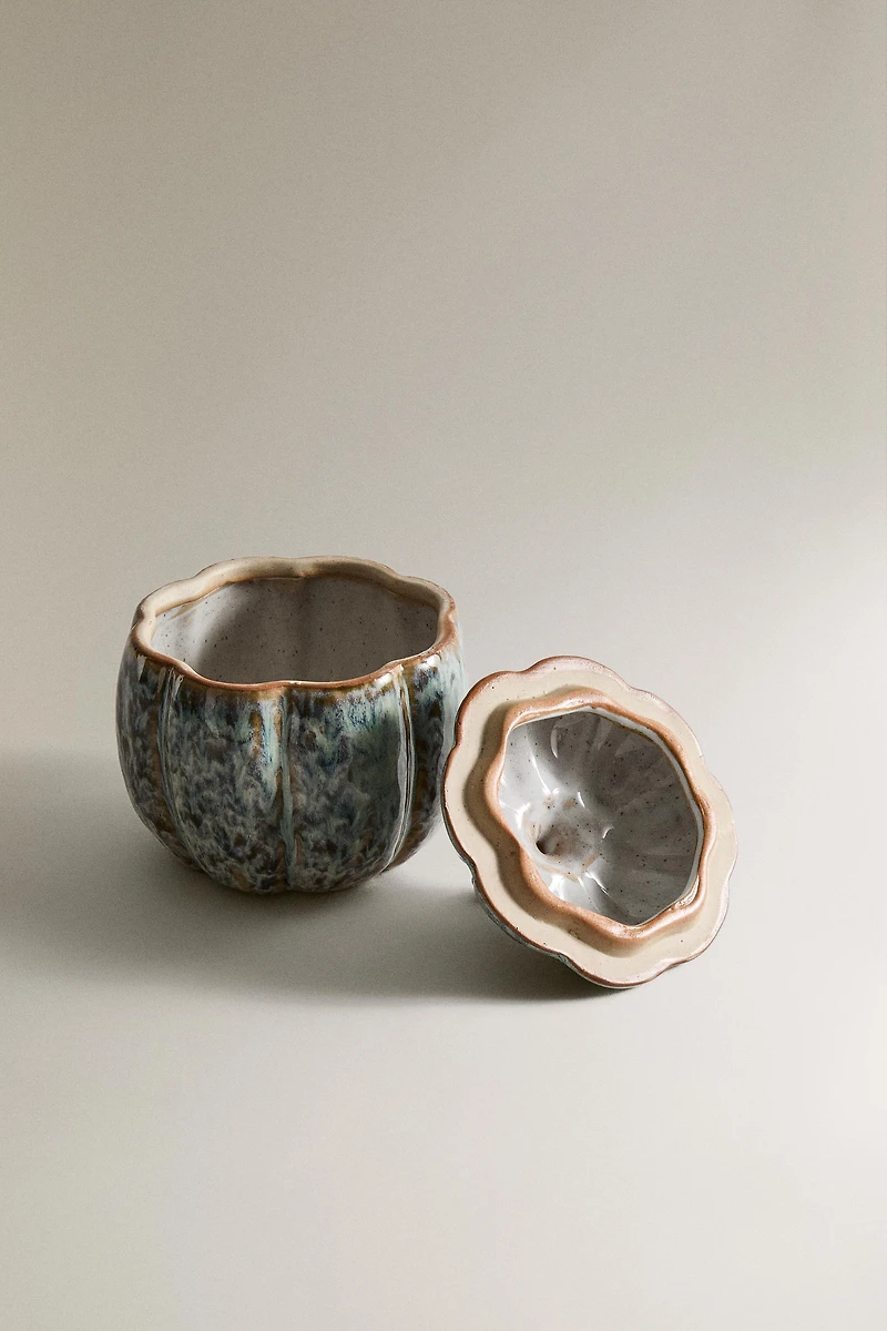 PUMPKIN STONEWARE JAR