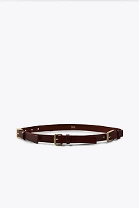 LEATHER MULTI-POSITION BUCKLE BELT