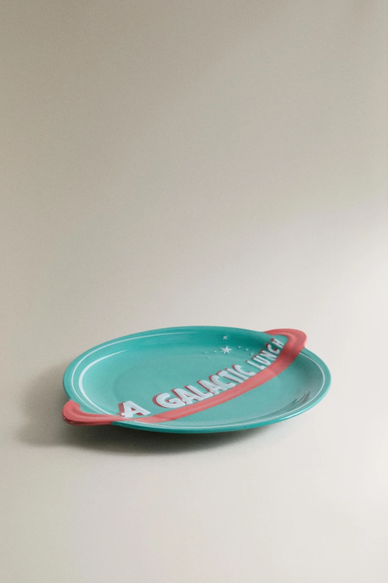 KIDS' SPACE STONEWARE PLATE