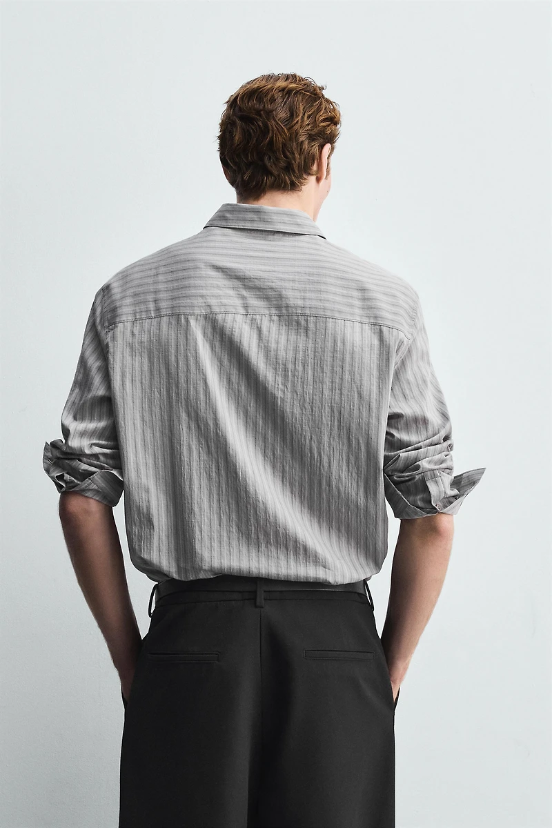 TEXTURED STRIPED SHIRT