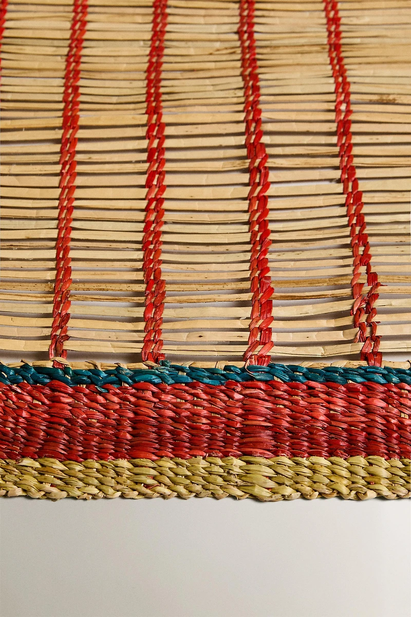 WOVEN STRAW RUNNER RUG