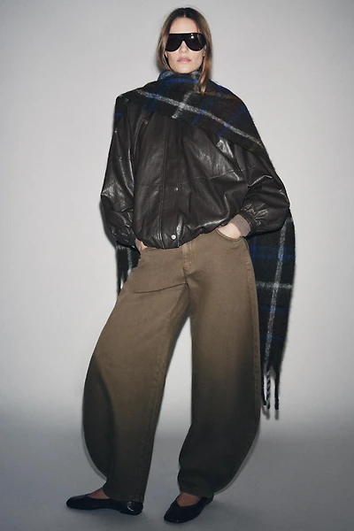 ZW COLLECTION FAUX LEATHER BOMBER JACKET