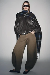 ZW COLLECTION FAUX LEATHER BOMBER JACKET