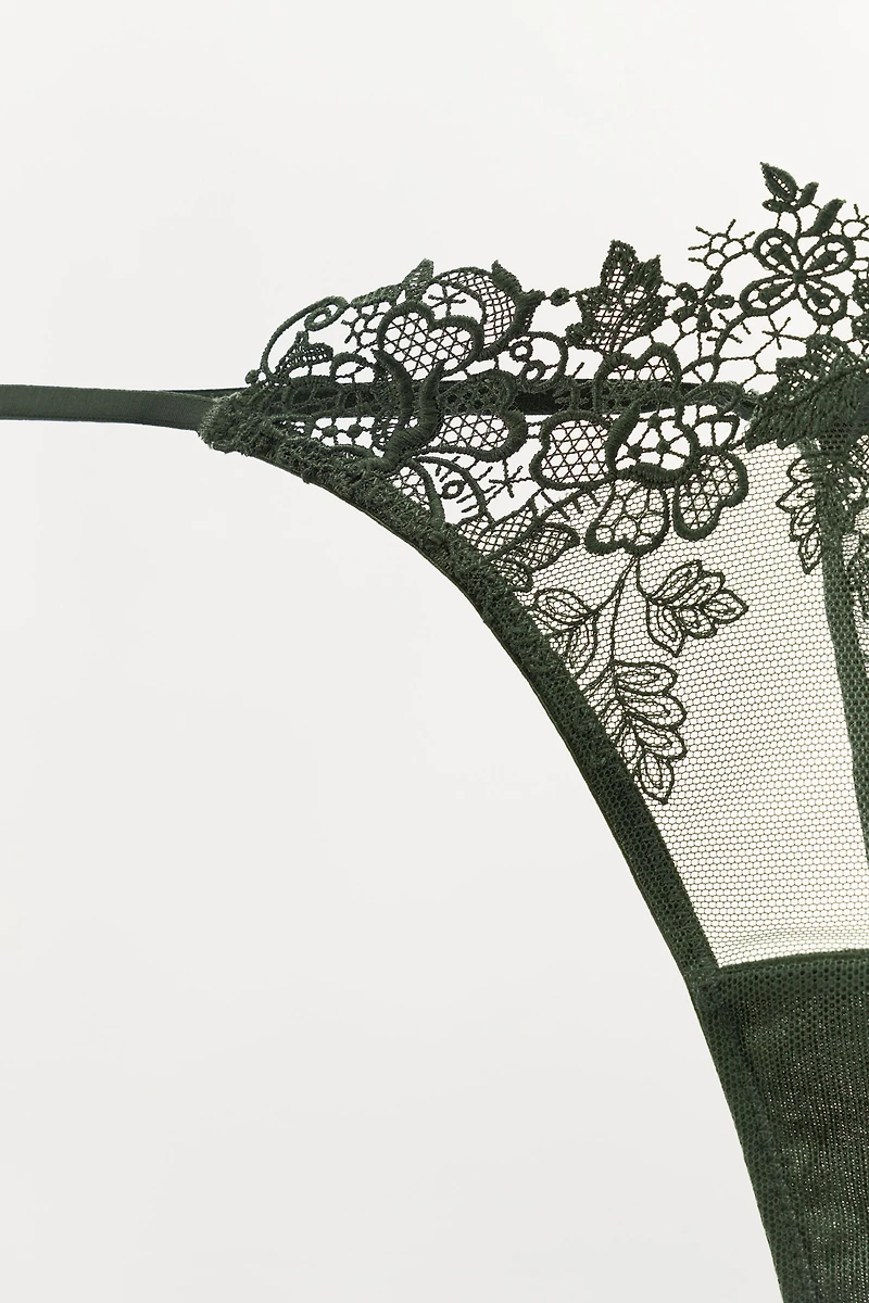MESH LACE THONG